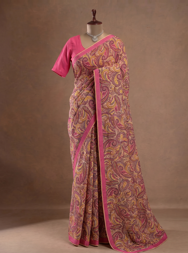 Printed Crepe Saree
