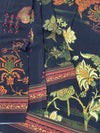 Crepe Floral Printed Saree Black In Colour