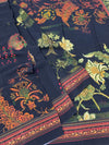 Crepe Floral Printed Saree Black In Colour