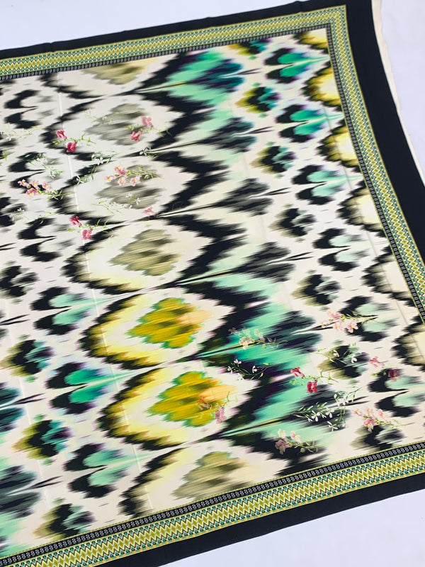 Crepe Floral Printed Saree Cream In Colour