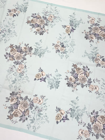 Georgette Floral Printed Saree Ice-Blue In Colour