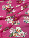 Georgette Floral Printed Saree Pink In Colour
