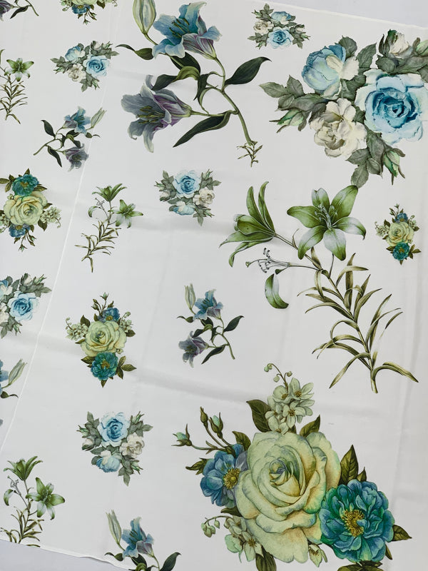 Georgette Floral Printed Saree White In Colour