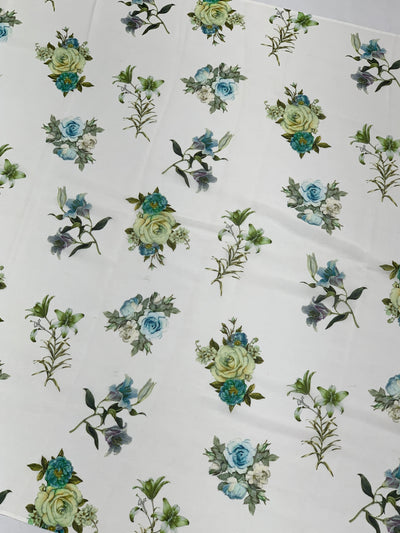 Georgette Floral Printed Saree White In Colour