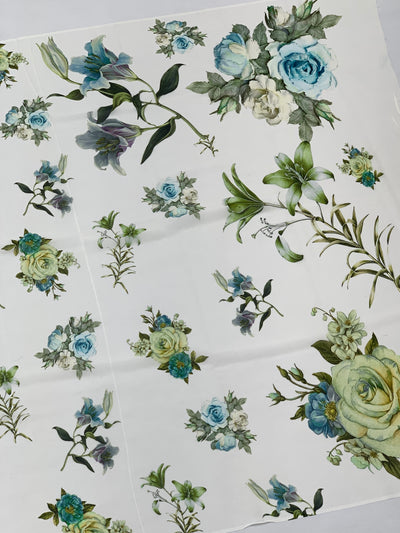 Georgette Floral Printed Saree White In Colour