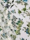 Georgette Floral Printed Saree White In Colour