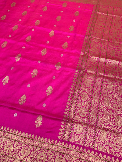 Banarasi Saree with Golden Zari Weave