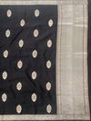 Mashru Silk Saree Black In Colour