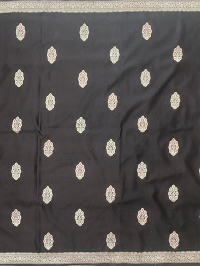 Mashru Silk Saree Black In Colour