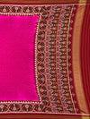 Patan Patola Bandhani Saree Rani-Pink In Colour
