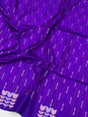 Royal Purple Soft Silk Saree with Woven Zari Leaf Motifs