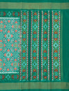Ikat Saree Mint-Green In Colour