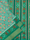 Ikat Saree Mint-Green In Colour