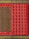 Ikat Saree Brown In Colour