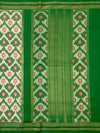 Ikat Saree Green In Colour