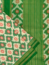 Ikat Saree Green In Colour