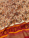 Ikat Saree Cream In Colour