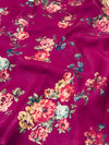Tussore Prints Saree Magenta-Pink In Colour