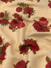 Tussore Prints Saree Cream In Colour