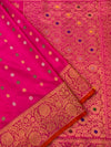 Gadwal Pattu Saree Hot-Pink In Colour