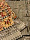 Kalamkari Kanjeevaram Saree In Multi-Colour