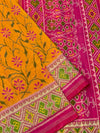 Rajkot Patola Saree Mustard-Yellow In Color