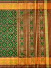 Rajkot Patola Saree Bottle-Green In Color