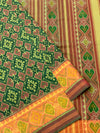 Rajkot Patola Saree Bottle-Green In Color