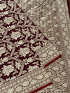 Banarasi Silk Saree Brown In Colour