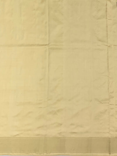 Exquisite Off-White Bird Motif Handloom Ikat Silk Saree