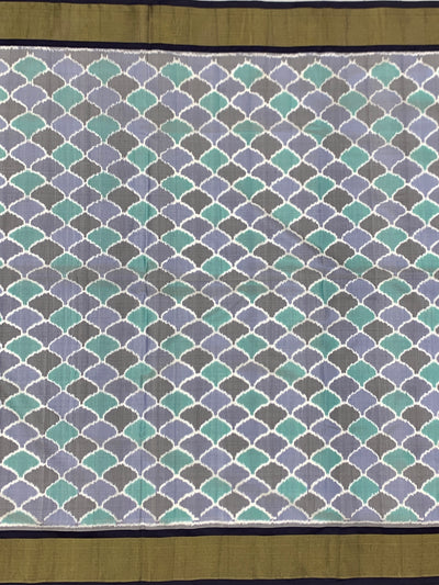 Exquisite Pastel Color Ikat Silk Saree