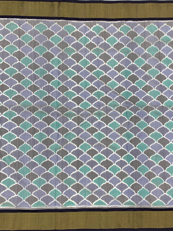 Exquisite Pastel Color Ikat Silk Saree