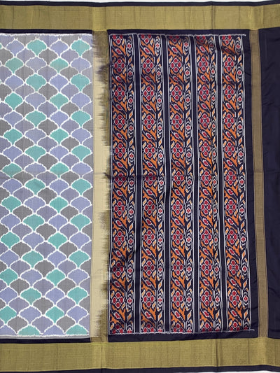 Exquisite Pastel Color Ikat Silk Saree