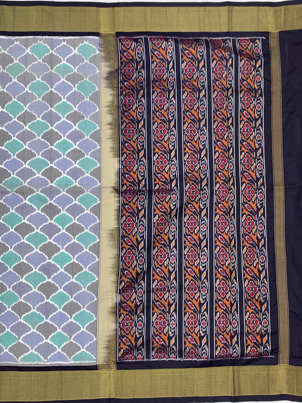 Exquisite Pastel Color Ikat Silk Saree