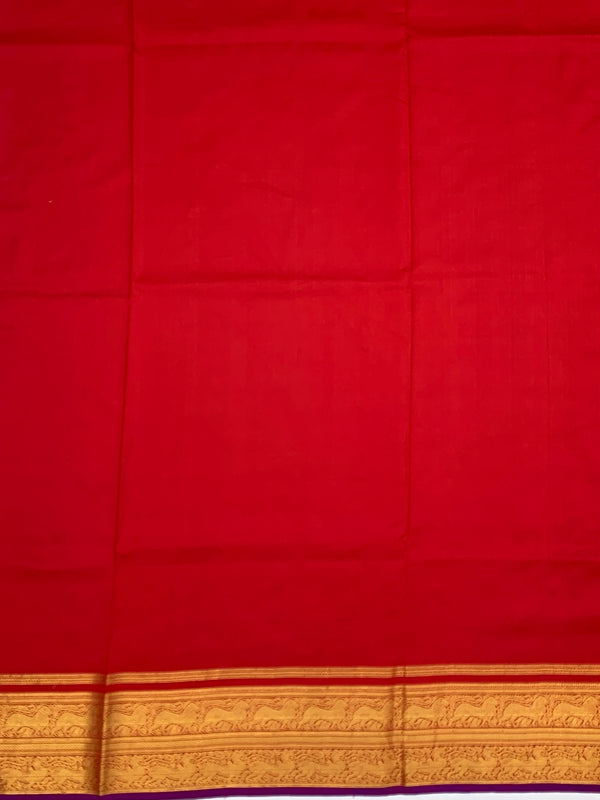 Handcrafted Multi-Color Chevron Ikat Silk Saree