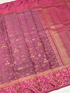 Kanjeevaram Silk Saree Light-Magenta In Colour