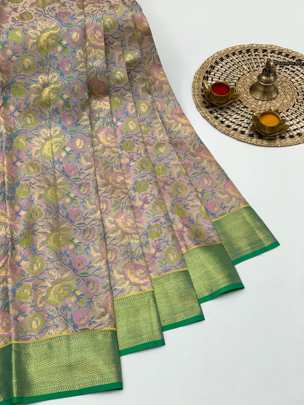 Kanjeevaram Silk Saree Lilac In Colour