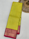 Kanjeevaram Silk Saree Yellow In Colour