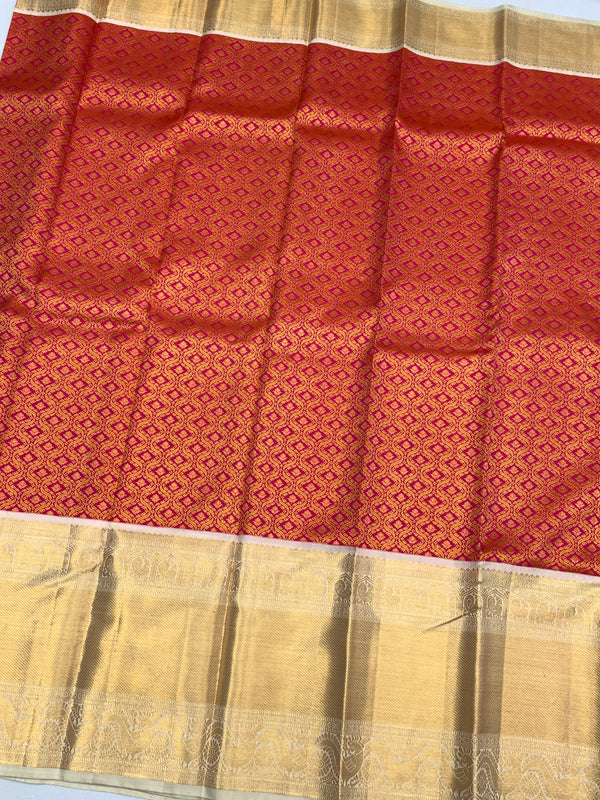 Kanjeevaram Silk Saree Pink In Colour