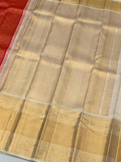 Kanjeevaram Silk Saree Pink In Colour