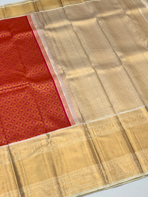 Kanjeevaram Silk Saree Pink In Colour