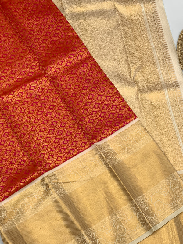 Kanjeevaram Silk Saree Pink In Colour