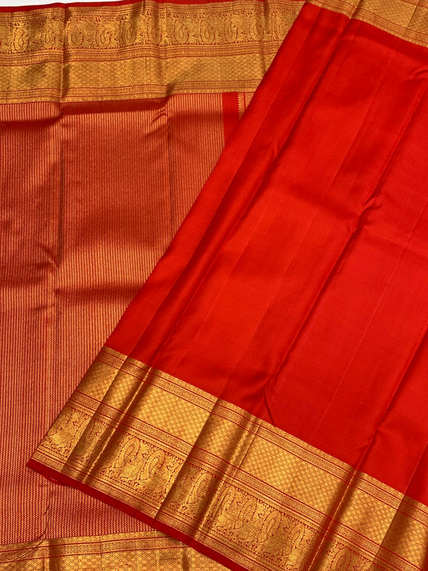 Kanjeevaram Silk Saree Red In Colour