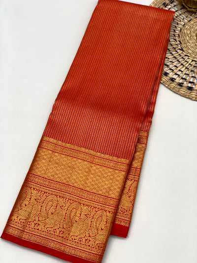 Kanjeevaram Silk Saree Red In Colour