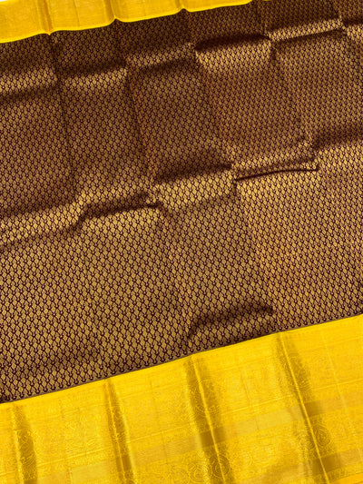 Kanjeevaram Silk Saree Brown In Colour