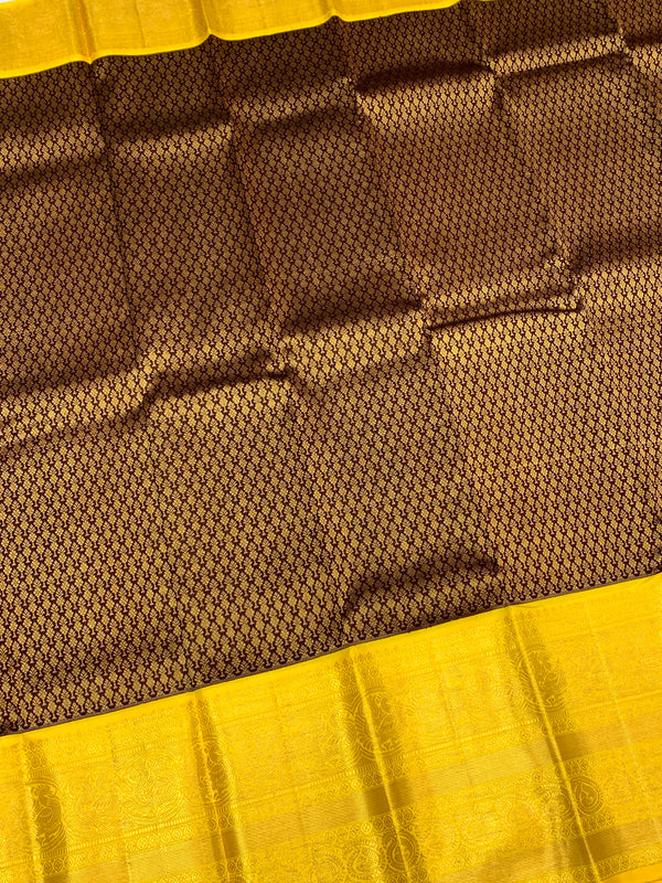 Kanjeevaram Silk Saree Brown In Colour