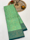 Kanjeevaram Silk Saree Sea-Green In Colour