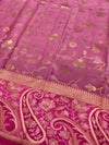 Kanjeevaram Silk Saree Light-Magenta In Colour