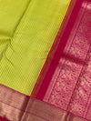 Kanjeevaram Silk Saree Yellow In Colour