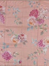 Peach Floral Printed Kota Cotton Saree